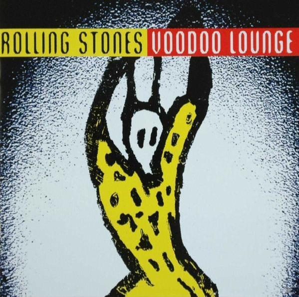 Rolling Stones Albumcover-Kunst mit einem weißen Schädel auf einer gelben Hand, die nach oben greift.