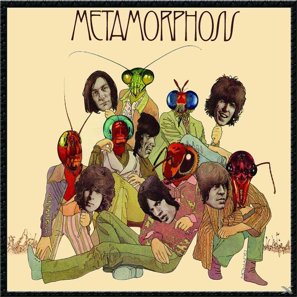 Eine Gruppe von Menschen mit Insektenköpfen auf einem Albumcover.