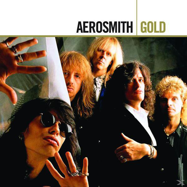 Albumcover mit Gesichtern der Bandmitglieder, goldenem Hintergrund und Text.