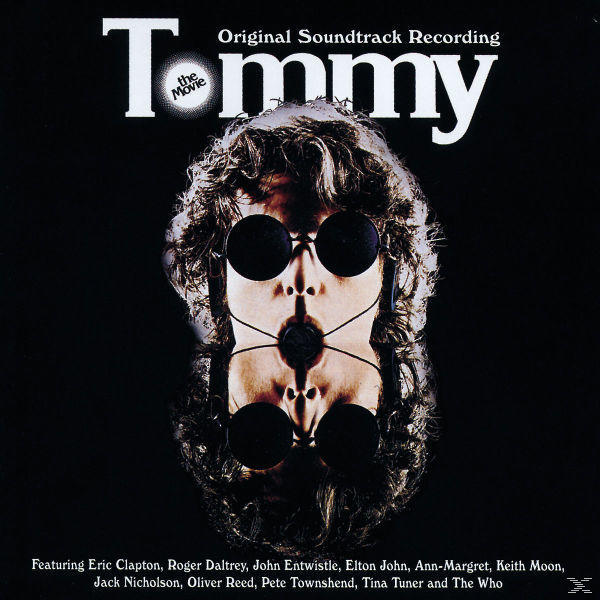 Albumcover für Tommy. Ein Mann mit Sonnenbrille, sein Gesicht gespiegelt, mit dem Titel darüber.