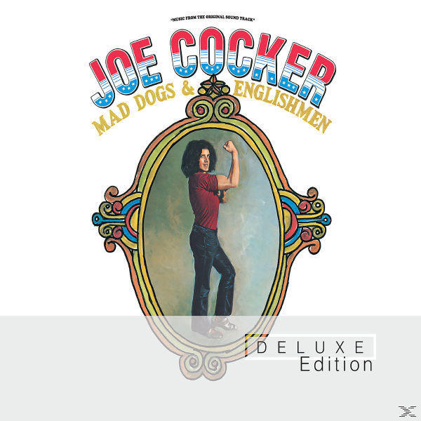 Albumcover: Mann, der sich im Spiegelrahmen beugt, Bandname Joe Cocker, Deluxe Edition.