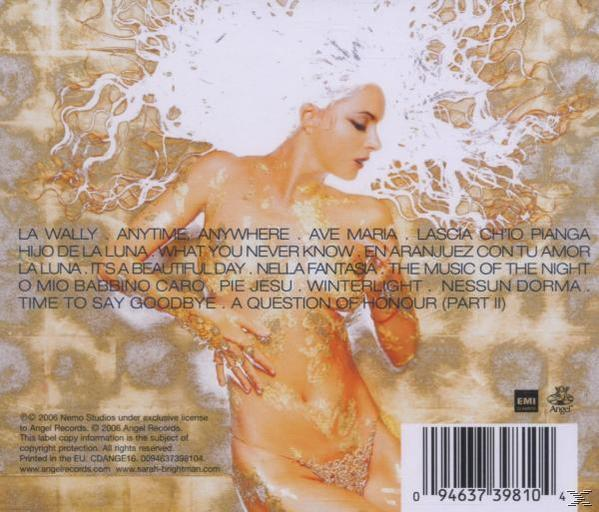 CD-Cover. Eine Frau ist teilweise nackt, umgeben von Gold. Text listet Songtitel auf.