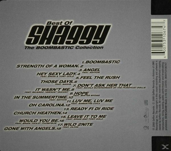 Album borítója Shaggy logójával és számlistájával. Szürke háttér. Fekete, fehér és piros szöveg.