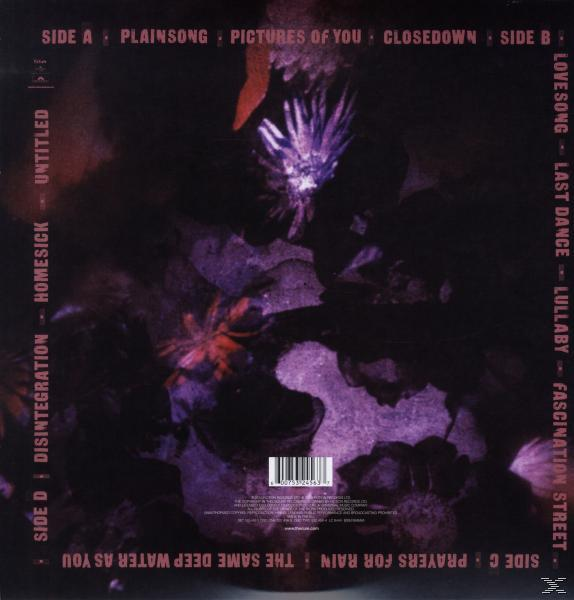 Album borítója sötét, lila virágos témával és számlistával. Album borítója virágmintával.