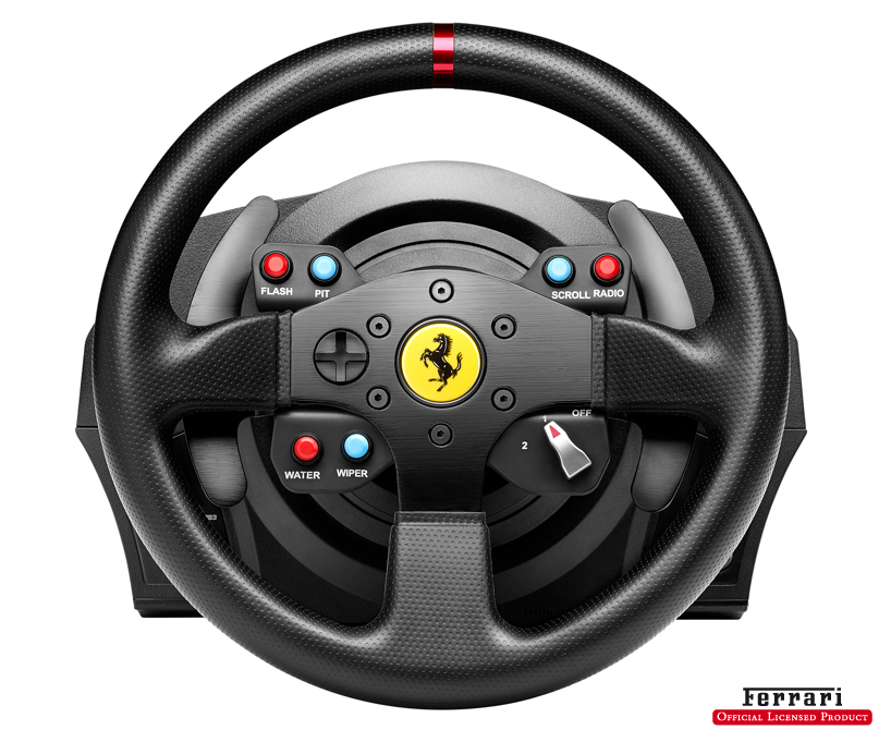 THRUSTMASTER T300 Ferrari GTE Wheel (Lenkrad inkl. 2-Pedalset, PS4 / PS3 / PC) Lenkrad