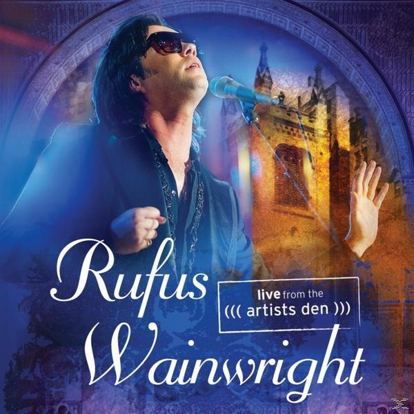 Album borító: Rufus Wainwright élőben. Mikrofonba énekel, napszemüveget visel, színpadi háttér előtt.