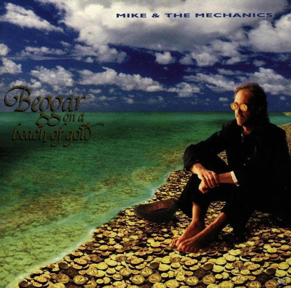 Album borító: Férfi érméken ül a víz mellett. A szavak Beggar on a beach of gold.