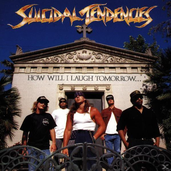 Albumcover: Suicidal Tendencies, Bandmitglieder vor einem Gebäude, Kreuz über dem Gebäude.