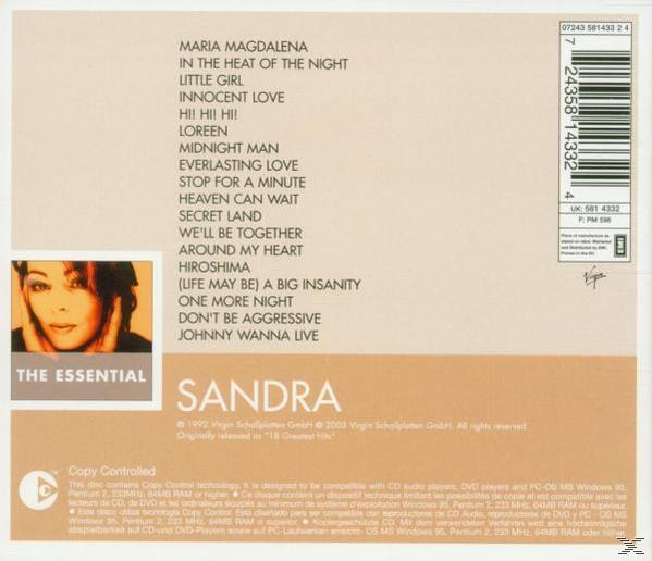 Albumcover mit Foto einer Frau und einer Titelliste, mit Barcode und Virgin-Logo.