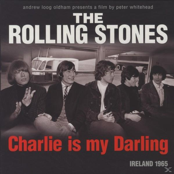 Albumcover von The Rolling Stones mit Bandmitgliedern in Schwarz und dem Titel "Charlie is my Darling".