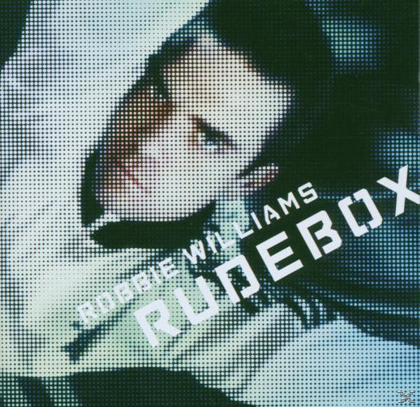 Album borító Robbie Williamsszel és a "Rude Box" szóval rajta.