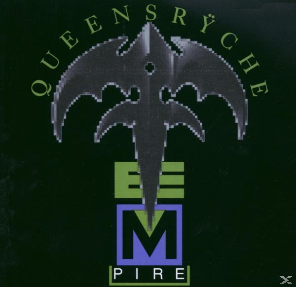 Albumcover, Logo: Queensrÿche, grüner Hintergrund, Text: Empire.