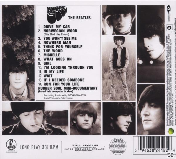 Albumcover, ein Schwarzweißbild der Beatles. Songtitel und Fotos sind vorhanden.