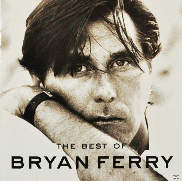 Bryan Ferry Albumcover. Schwarz-Weiß-Foto. Mann schaut in die Kamera, lehnt sich auf seine Hand.
