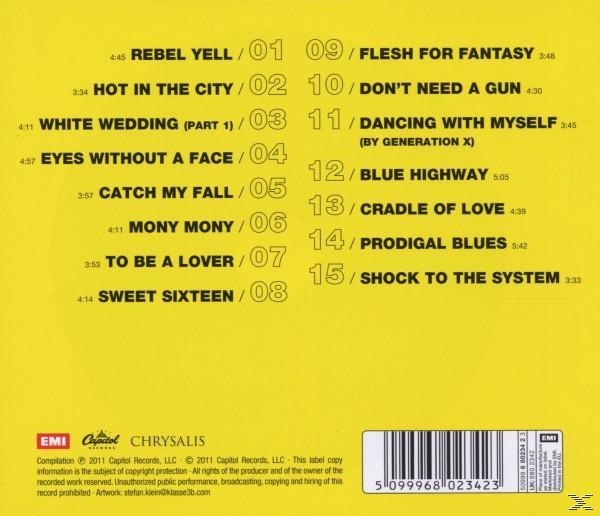 CD-Cover. Gelber Hintergrund mit einer Trackliste links.
