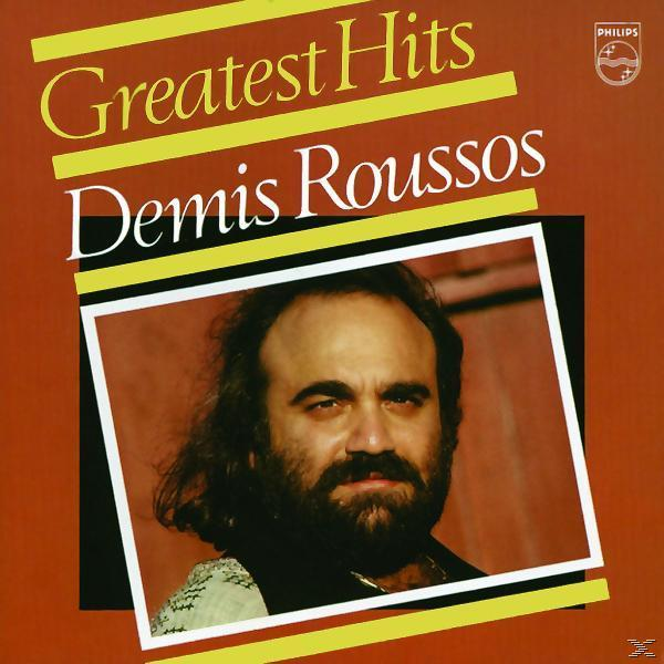 Demis Roussos Albumcover. Portraitbild auf rotbraunem Hintergrund.