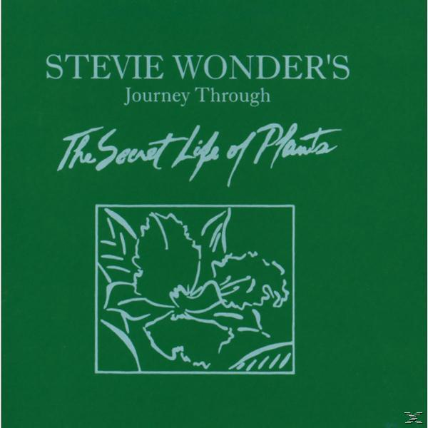 Album borító: Zöld, fehér szöveggel. A cím: 'Stevie Wonder's Journey Through The Secret Life of Plants'.