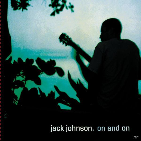 Silhouet van een man die gitaar speelt op een cd-hoes.