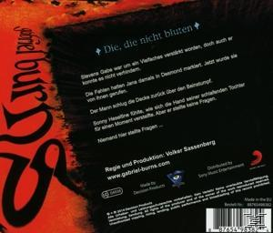 Schwarze CD-Hülle mit rotem und orangefarbenem Hintergrund. Text in weißen und schwarzen Schriftarten. Titel: Die, die nicht bluten.