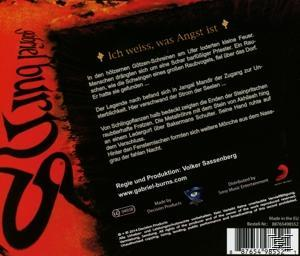 Album-Rückseite mit deutschem Text und einem roten und schwarzen Design.
