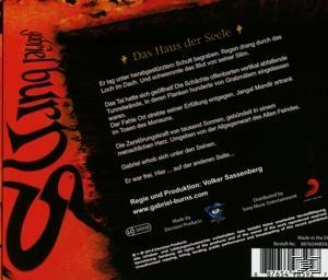 Dunkler Umschlag mit Text. Roter und schwarzer Hintergrund. Text auf Deutsch. CD-Produktinformationen.