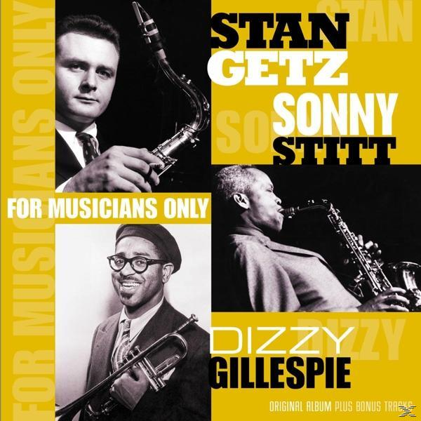 Album borító zenészek képeivel. A szöveg a következő: Stan Getz, Sonny Stitt, Dizzy Gillespie. Sárga háttér.