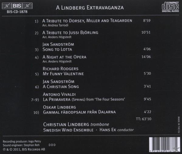 Christian Lindberg, Hans Ek, Swed.Wind Ensemble - A Lindberg Extravaganza  - (CD)