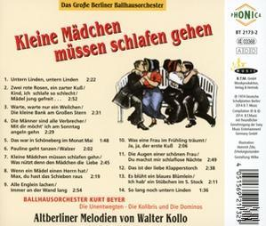 Das Große Berliner Ballhausorchester - Kleine Mädchen Müssen Schlafen Gehn  - (CD)