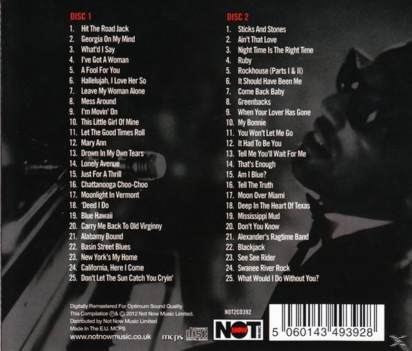 Albumcover-Titelliste mit zwei Spalten mit Songtiteln und einem Männerprofil.