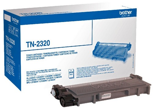 Cartucho De Original brother tn2320 negro 2.600 páginas toner 1 piezas para las impresoras dcpl2500d dcpl2520dw dcpl2540dn dcpl2560dw hll2300d hll2340dw hll2360dn hll2365dw mfcl2700dn mfcl2700dw mfcl2720dw mfcl2740dw