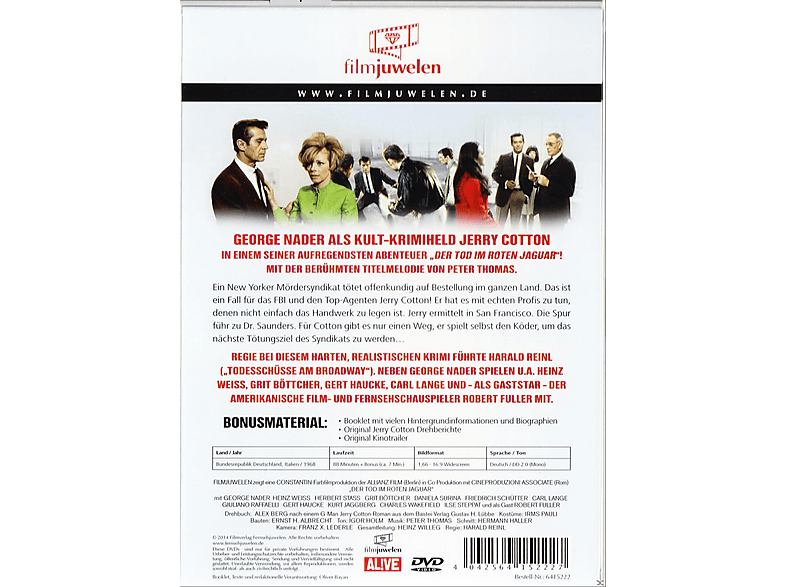 Thumbnail - DER TOD IM ROTEN JAGUAR (JERRY COTTON) DVD