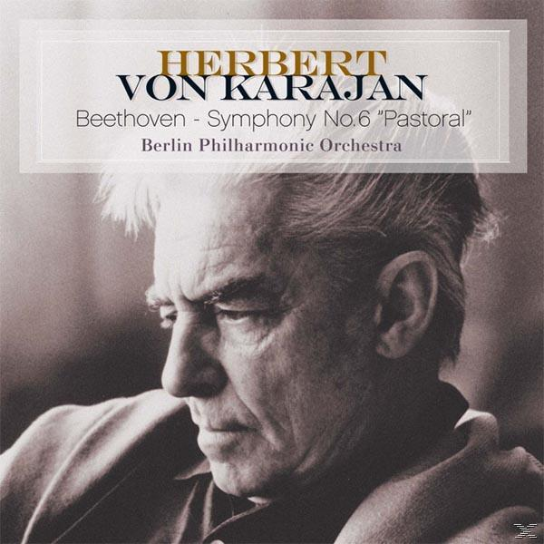 Albumborító: Herbert von Karajan, egy portré. Alatta a felirat: 'Beethoven - Symphony No.6 'Pastoral'.