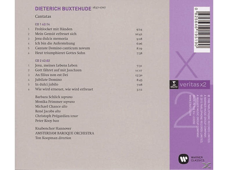 Thumbnail - KOOPMAN,TOBO/SCHLICK,B./PRéGARDIEN,C. - Kantaten (CD)