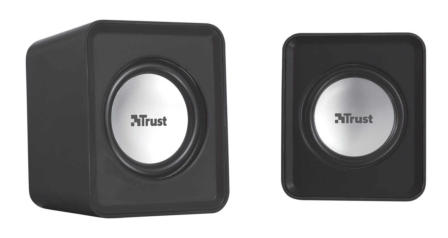 TRUST Leto 2.0 Lautsprechersystem (2.0 Lautsprecher, schwarz