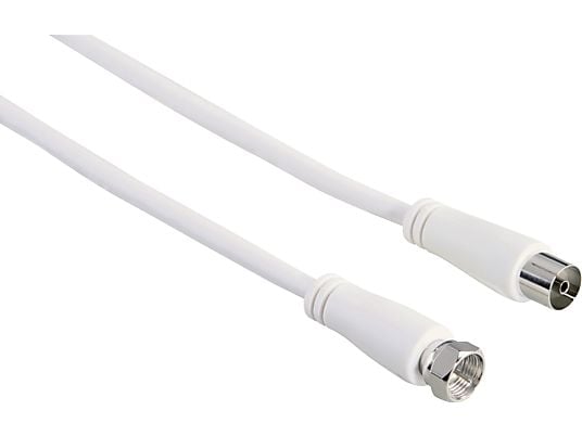 HAMA 122527 CABLE SAT/COAX M/F - Câble de connexion SAT (Blanc)