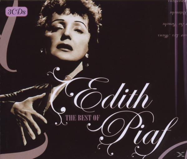 CD-Cover von Edith Piaf. Porträt von Edith, Hand erhoben. Titel: The Best of Edith Piaf.