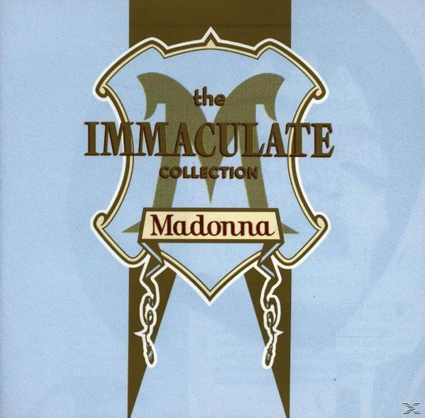 Albumcover mit dem Text „The Immaculate Collection“ und einem Logo.