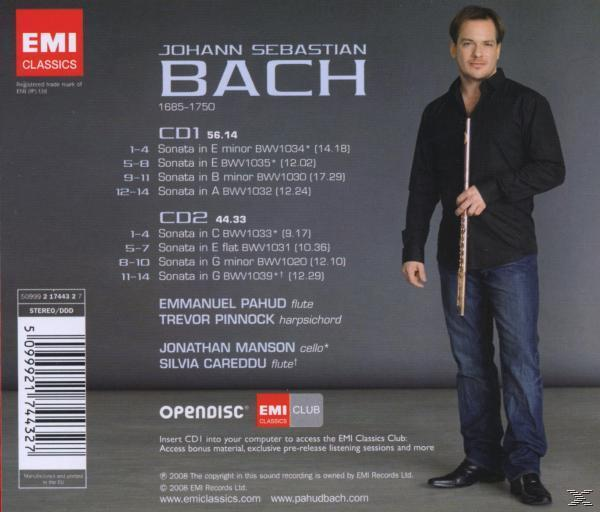 Rückseite einer CD-Hülle. Ein Mann hält eine Flöte. Titel und Titelliste sind sichtbar.