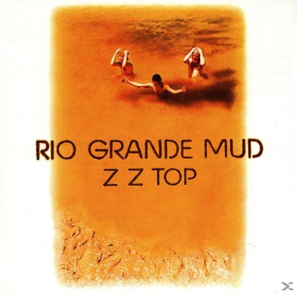 Albumcover: oranges Wasser, drei schwimmende Personen, ZZ Top, Rio Grande Mud.