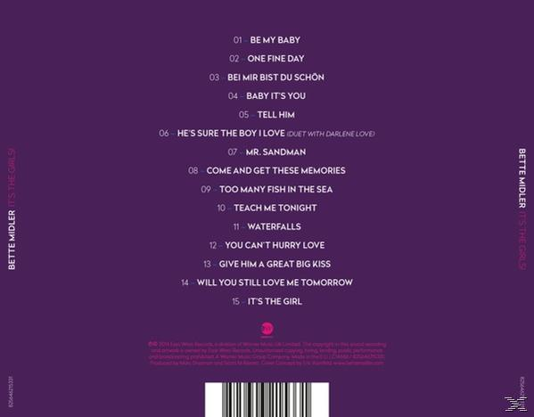 Albumhoes van Bette Midler, paarse achtergrond, tracklist en albumtitel.