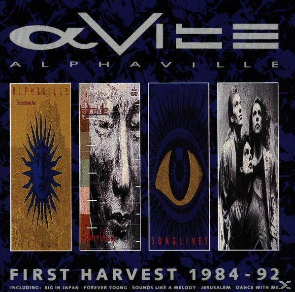 CD-Cover. Vier Felder mit Bildern und Text. Alphavilles Logo oben.