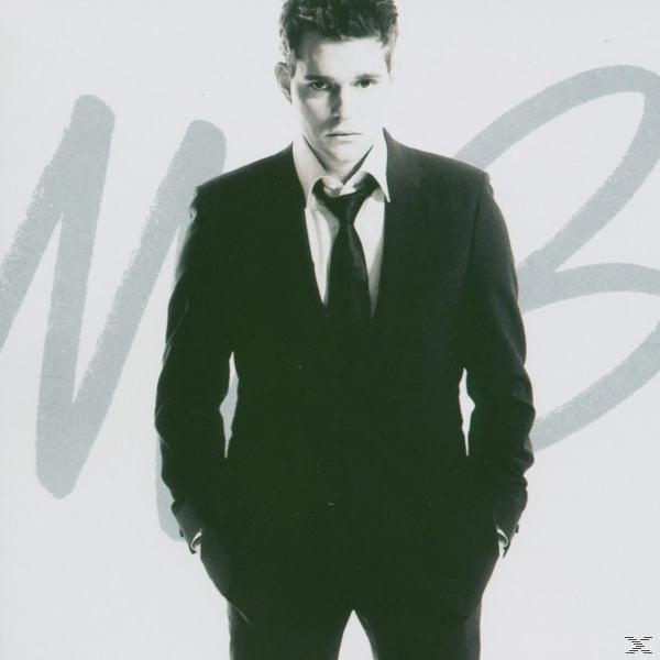 Album borító Michael Bublé-vel fekete öltönyben, zsebre tett kézzel.