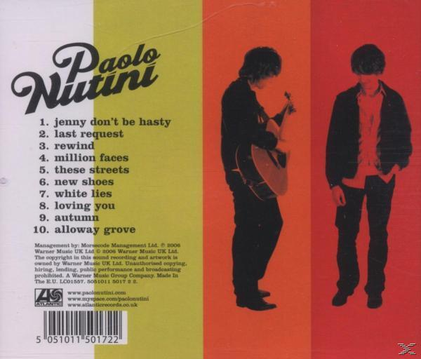 CD borító számlistával és két férfival gitárral, két színű háttéren.