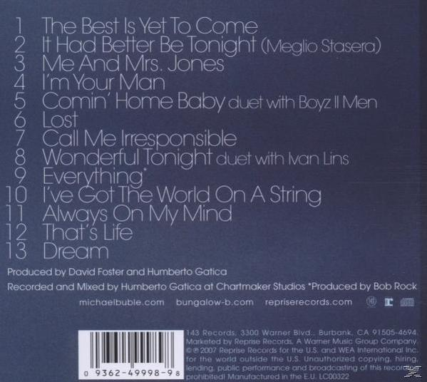 Liste des titres et crédits sur une pochette de CD, avec un code-barres en bas.