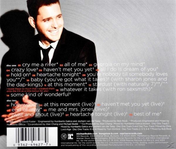 CD-Cover des Michael Bublé-Albums. Bublé lächelt. Rückseite listet Songtitel auf.