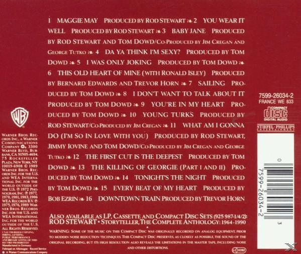 Albumcover mit Songtiteln und Produktionsdetails, Compact-Disc-Logo in der Ecke.