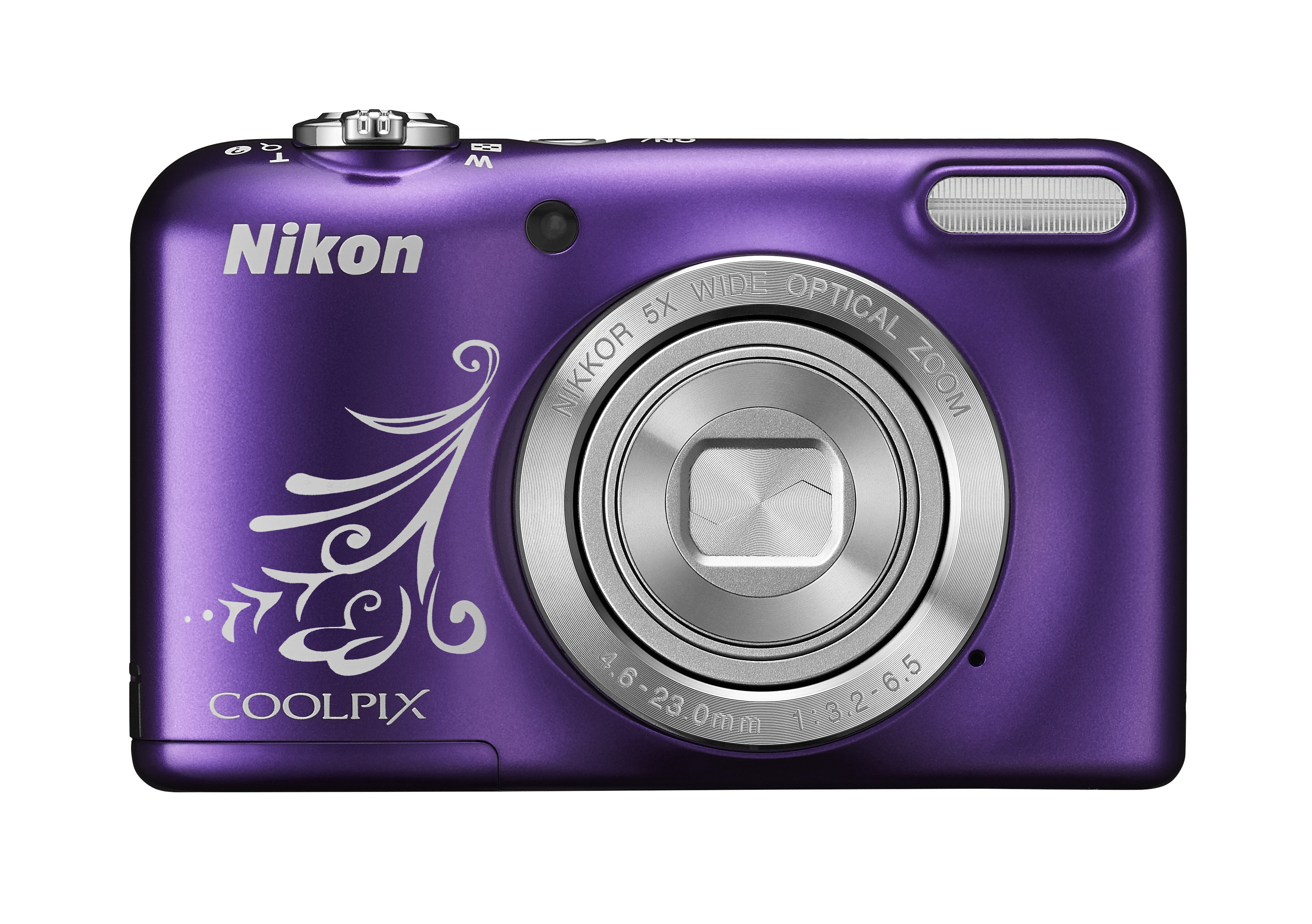 NIKON COOLPIX L31 Kompaktkamera Violett ornament, 5x opt. Zoom, TFT-LCD