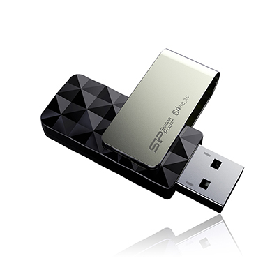 SILICON POWER SP016GBUF3B30V1K B30 USB-Stick, 16 GB, Schwarz
