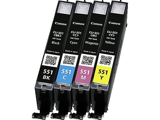 CANON CLI-551 C/M/Y/BK Multipack - Cartouche d'encre (Couleur)