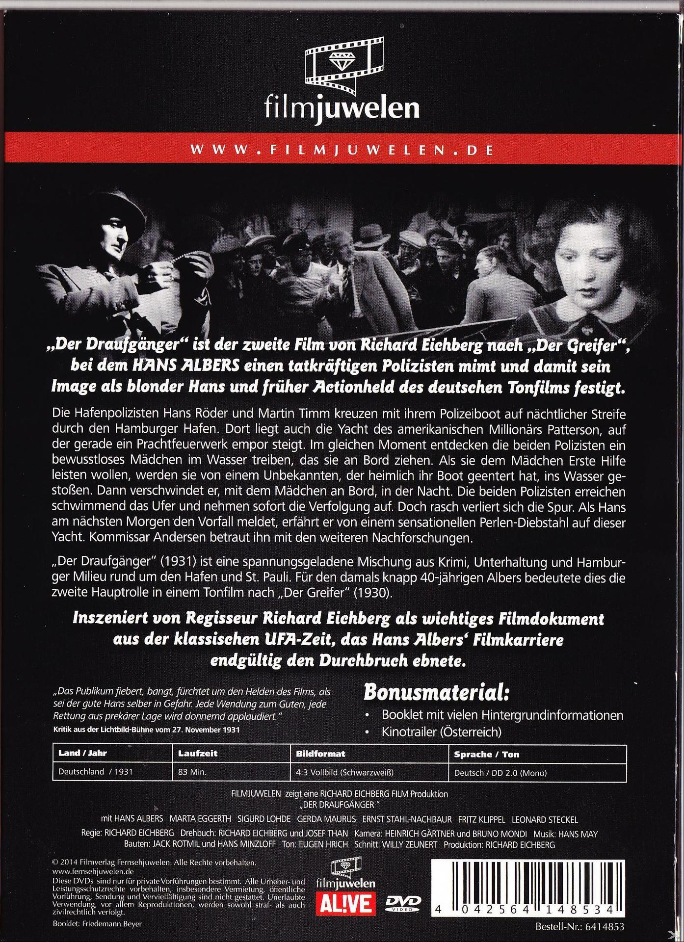 Rückseite einer DVD. Es gibt ein Schwarz-Weiß-Bild von Männern und Frauen.